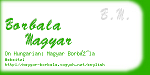 borbala magyar business card